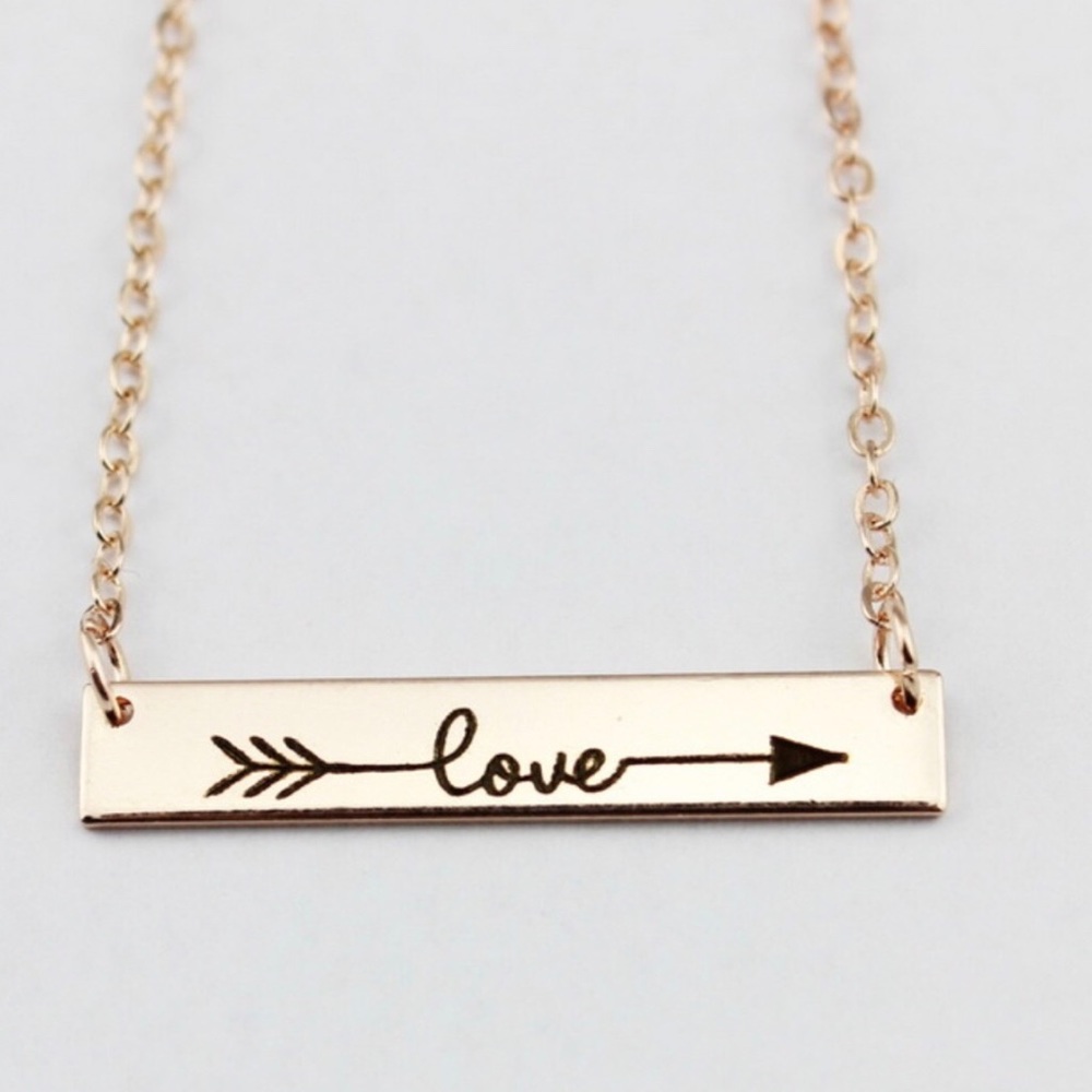 “Love” bar necklace